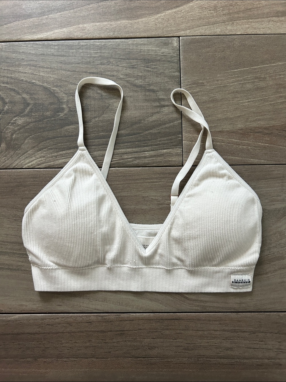 Danskin Ribbed Bralette in Ivory
